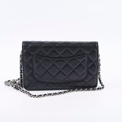 Chanel Classic WOC Black Lambskin Silver HW