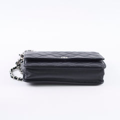 Chanel Classic WOC Black Lambskin Silver HW