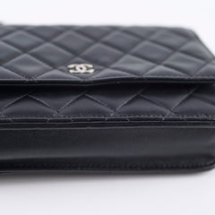 Chanel Classic WOC Black Lambskin Silver HW