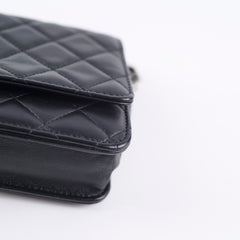 Chanel Classic WOC Black Lambskin Silver HW