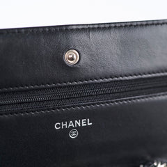 Chanel Classic WOC Black Lambskin Silver HW