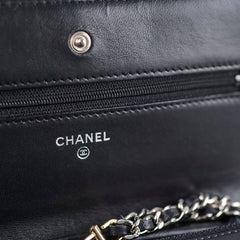 Chanel Classic WOC Black Lambskin Silver HW