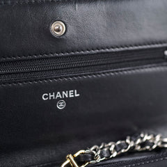 Chanel Classic WOC Black Lambskin Silver HW