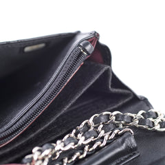 Chanel Classic WOC Black Lambskin Silver HW