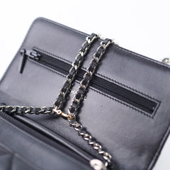 Chanel Classic WOC Black Lambskin Silver HW