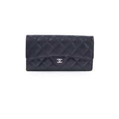 Chanel Classic Flap Long Wallet Caviar Black 2020