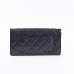Chanel Classic Flap Long Wallet Caviar Black 2020
