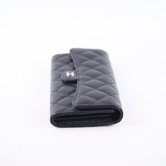Chanel Classic Flap Long Wallet Caviar Black 2020