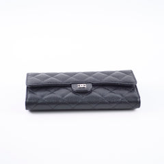 Chanel Classic Flap Long Wallet Caviar Black 2020