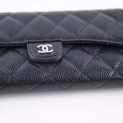 Chanel Classic Flap Long Wallet Caviar Black 2020