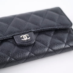Chanel Classic Flap Long Wallet Caviar Black 2020