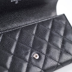 Chanel Classic Flap Long Wallet Caviar Black 2020