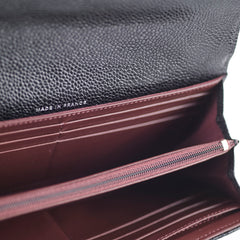 Chanel Classic Flap Long Wallet Caviar Black 2020