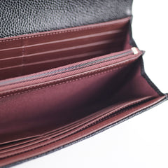 Chanel Classic Flap Long Wallet Caviar Black 2020