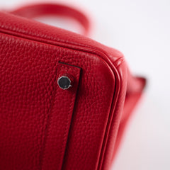 Hermes Birkin 30 Verso Rough Tomate/Naturel Sable Clemence 2019