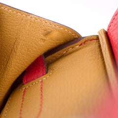 Hermes Birkin 30 Verso Rough Tomate/Naturel Sable Clemence 2019