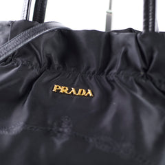 Prada Nylon Bow Shoulder Bag Black