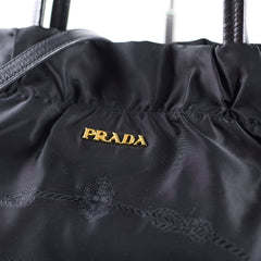 Prada Nylon Bow Shoulder Bag Black