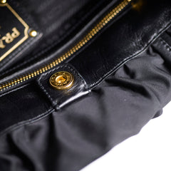 Prada Nylon Bow Shoulder Bag Black