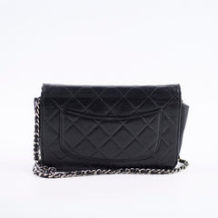 Chanel Lambskin Wallet On Chain WOC Black Series 19