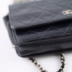 Chanel Lambskin Wallet On Chain WOC Black Series 19