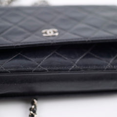 Chanel Lambskin Wallet On Chain WOC Black Series 19