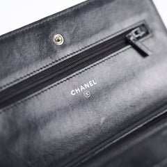 Chanel Lambskin Wallet On Chain WOC Black Series 19