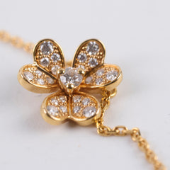 Van Cleef & Arpels Mini Frivole 18k Pink Gold Diamond Necklace 2021