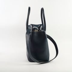 Chanel Executive Cerf Tote Navy Silver HW