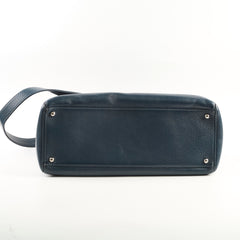 Chanel Executive Cerf Tote Navy Silver HW