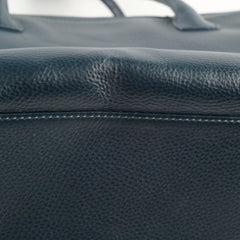 Chanel Executive Cerf Tote Navy Silver HW