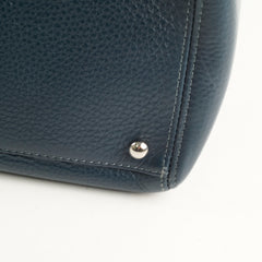 Chanel Executive Cerf Tote Navy Silver HW