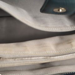 Chanel Executive Cerf Tote Navy Silver HW