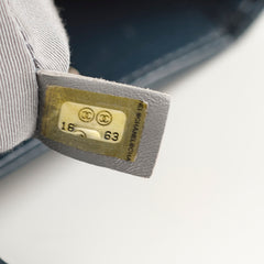 Chanel Executive Cerf Tote Navy Silver HW