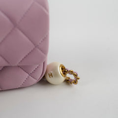 Chanel Pearl Adjustable Strap Mini Pink  (microchip)