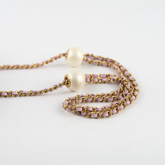 Chanel Pearl Adjustable Strap Mini Pink  (microchip)