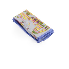 Hermes Scarf 42 x 42 Purple/Yellow/Pink/Grey