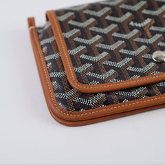 Goyard Goyardine Plumet Pocket Wallet Crossbody Bag Tan