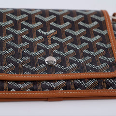 Goyard Goyardine Plumet Pocket Wallet Crossbody Bag Tan