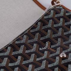 Goyard Goyardine Plumet Pocket Wallet Crossbody Bag Tan