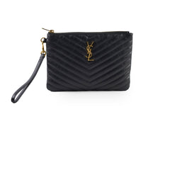 Saint Laurent Wristlet Pouch Black