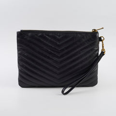 Saint Laurent Wristlet Pouch Black