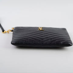 Saint Laurent Wristlet Pouch Black