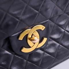 Chanel Vintage Maxi Single Flap Black