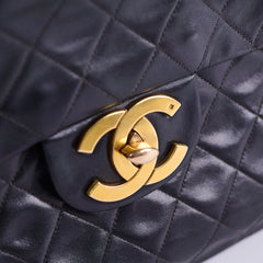 Chanel Vintage Maxi Single Flap Black