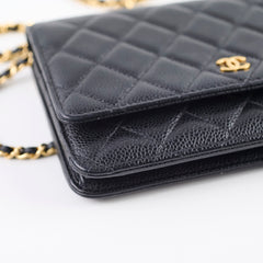 Chanel Caviar Wallet On Chain WOC Black 29 Series