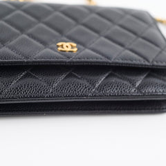 Chanel Caviar Wallet On Chain WOC Black 29 Series