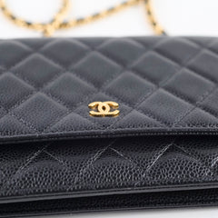 Chanel Caviar Wallet On Chain WOC Black 29 Series