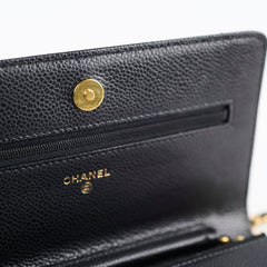 Chanel Caviar Wallet On Chain WOC Black 29 Series