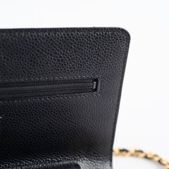 Chanel Caviar Wallet On Chain WOC Black 29 Series